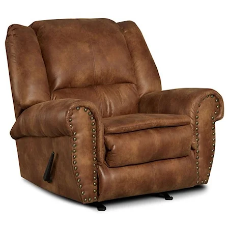 Traditional Recliner with Nailhead Trim